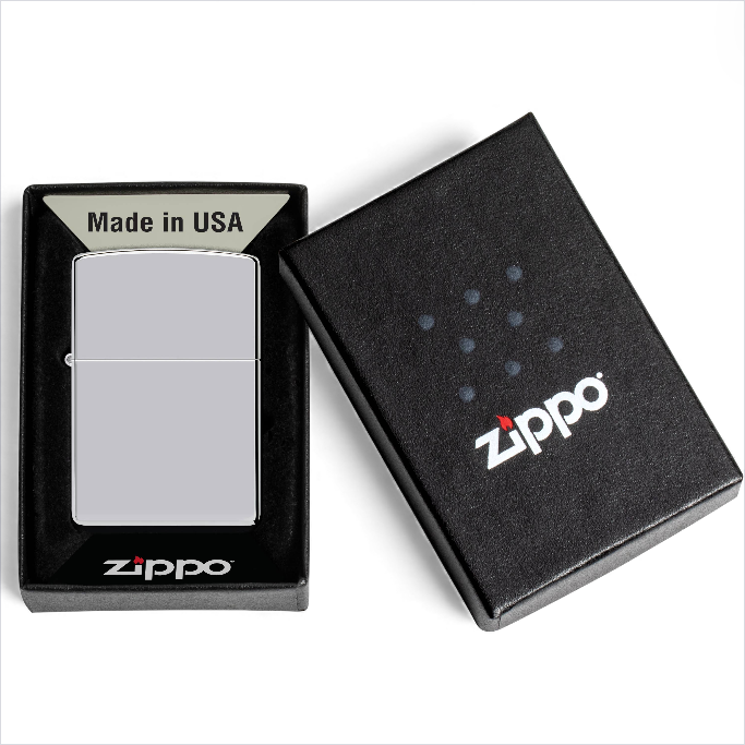 Zippo 250 High Polish Chrome Genuine Lighter