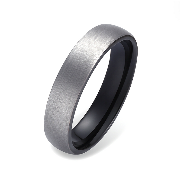 Brushed Tungsten 6mm Ring