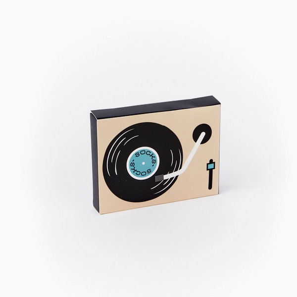 Novelty Vinyl Record Socks Gift Box UK 6–11