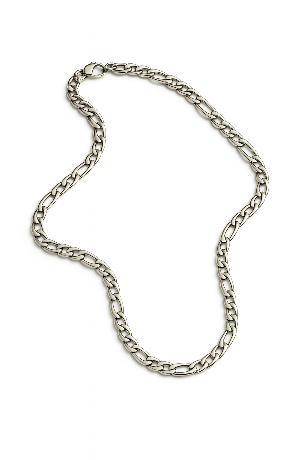 Stainless Steel Figaro Chain Necklace – 6mm