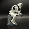 Stormtrooper The Overthinker figurine right side view showing iconic thinker pose and hand painted detail