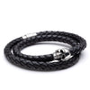 Leather Skull Wrap Bracelet