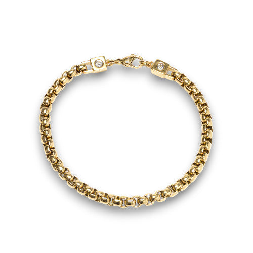 Gold Box Chain Bracelet