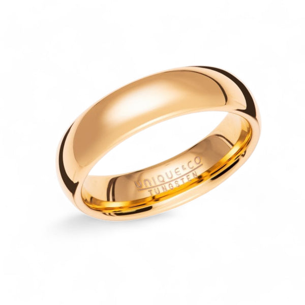 Tungsten Carbide Ring with Gold Plating