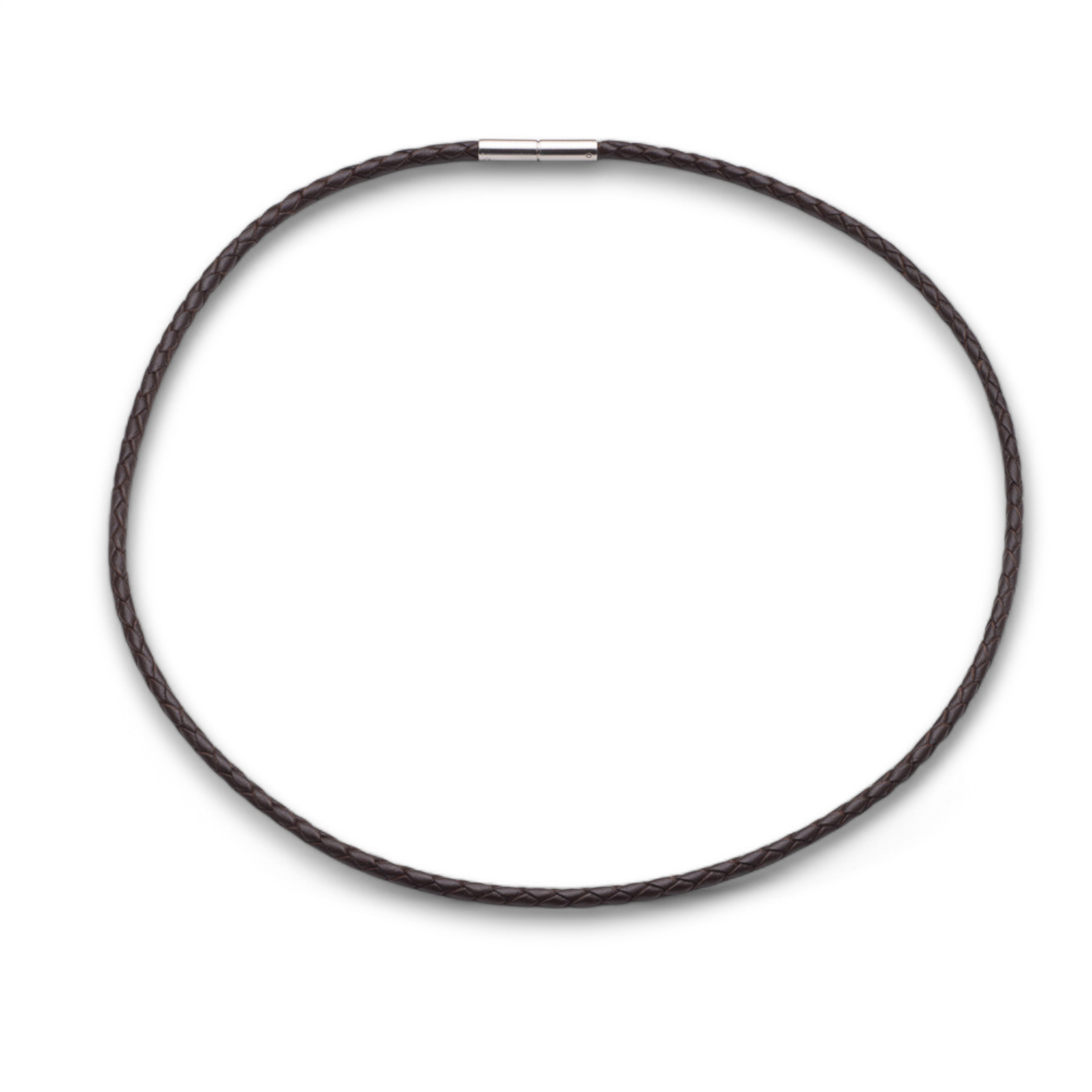 Twist Clasp Leather Necklace - 3mm