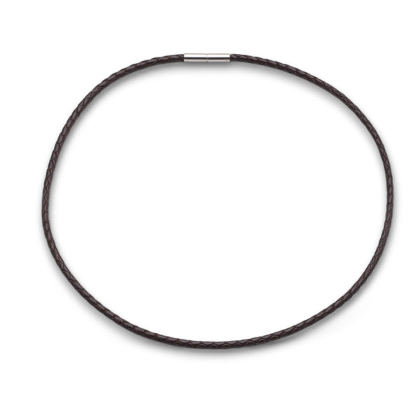 Twist Clasp Leather Necklace - 3mm