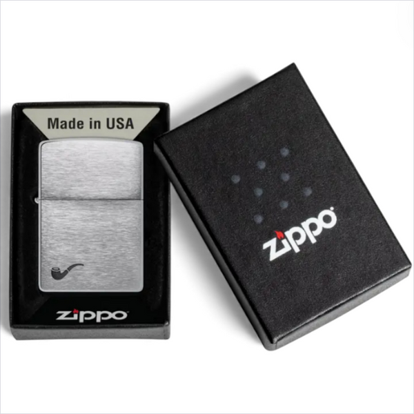 Zippo 200PL pipe lighter presented in an open genuine Zippo gift box