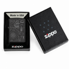 Zippo High Polish Black nautical elements lighter presented with genuine Zippo gift box
