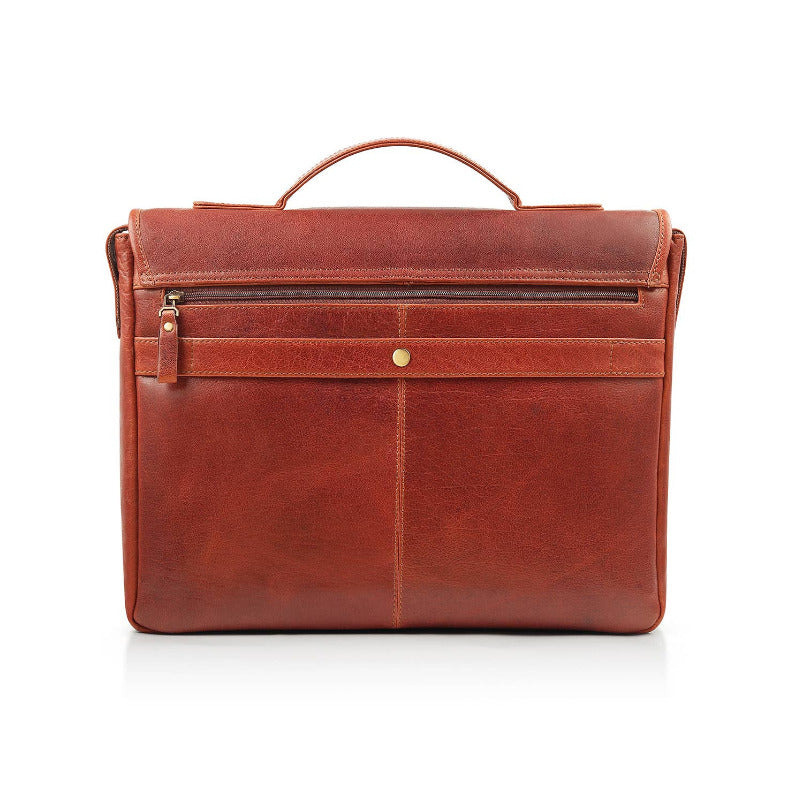 Bridge Leather Briefcase With Leather Strap