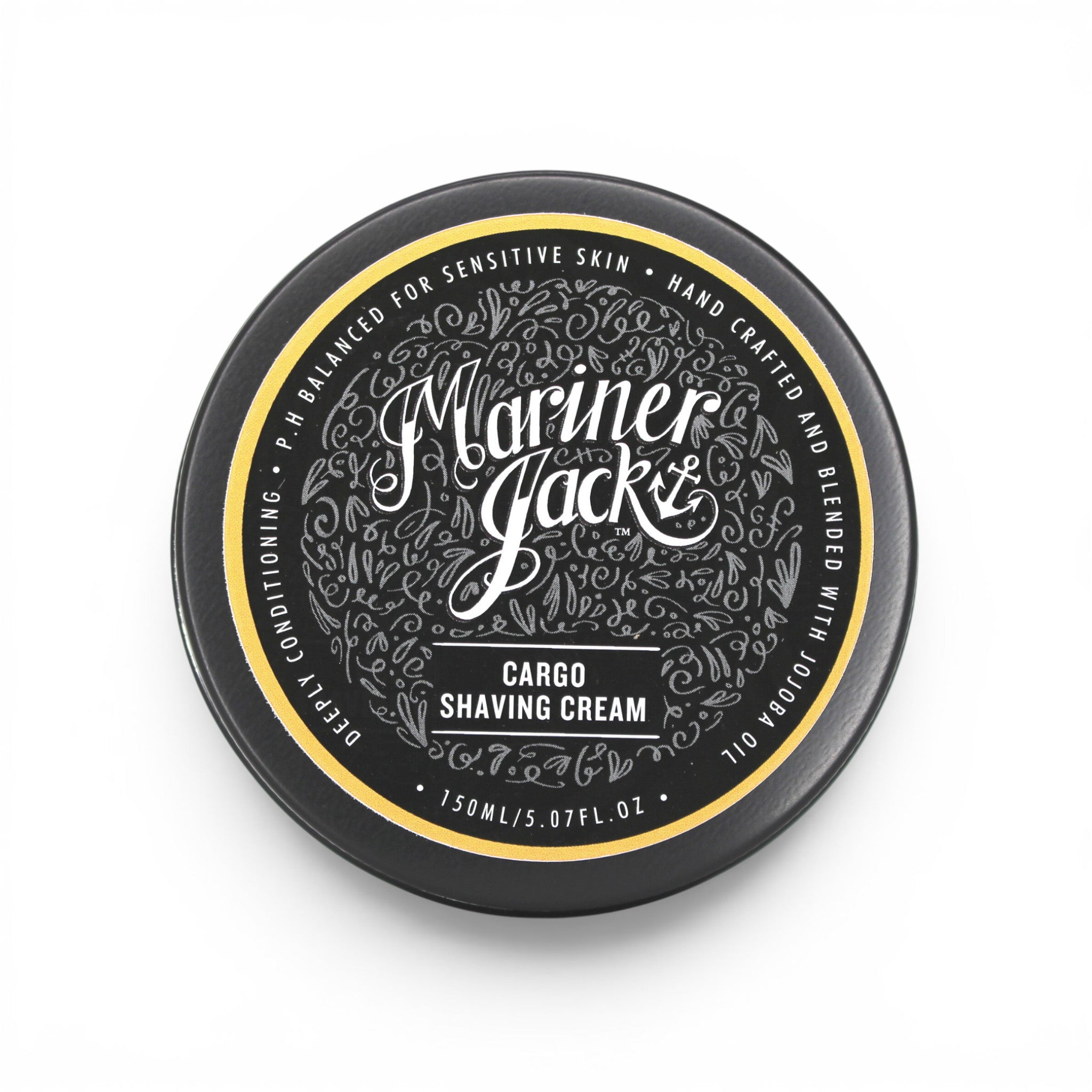 Mariner Jack cargo shaving cream container on a white background