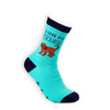 I Love My Cockapoo teal novelty socks front view