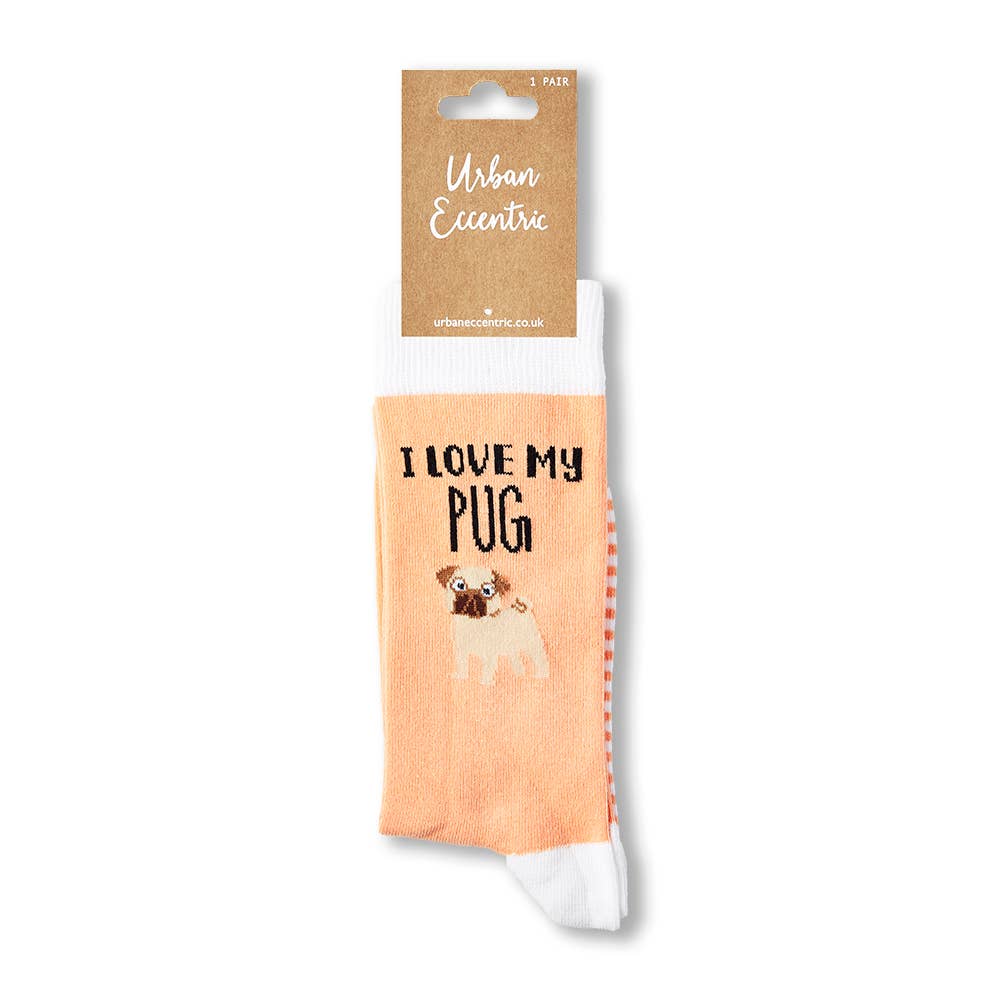 Unisex I Love My Pug Socks