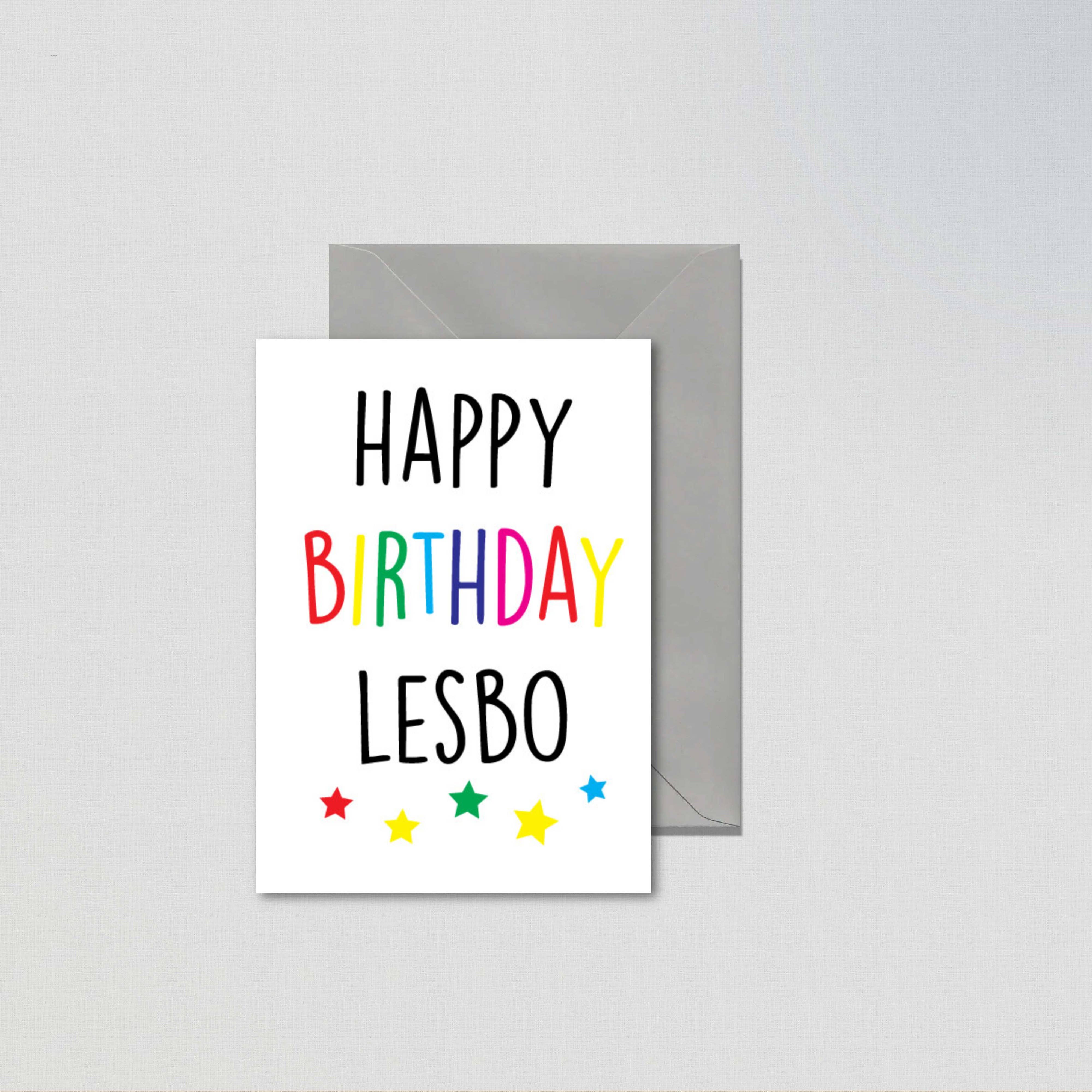 Happy Birthday Lesbo Card