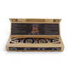 Open Dear Barber wooden gift box with mini hair styling collection inside