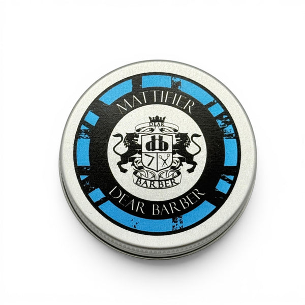 Dear Barber Mattifier 20ml matte hair styling tin on white background