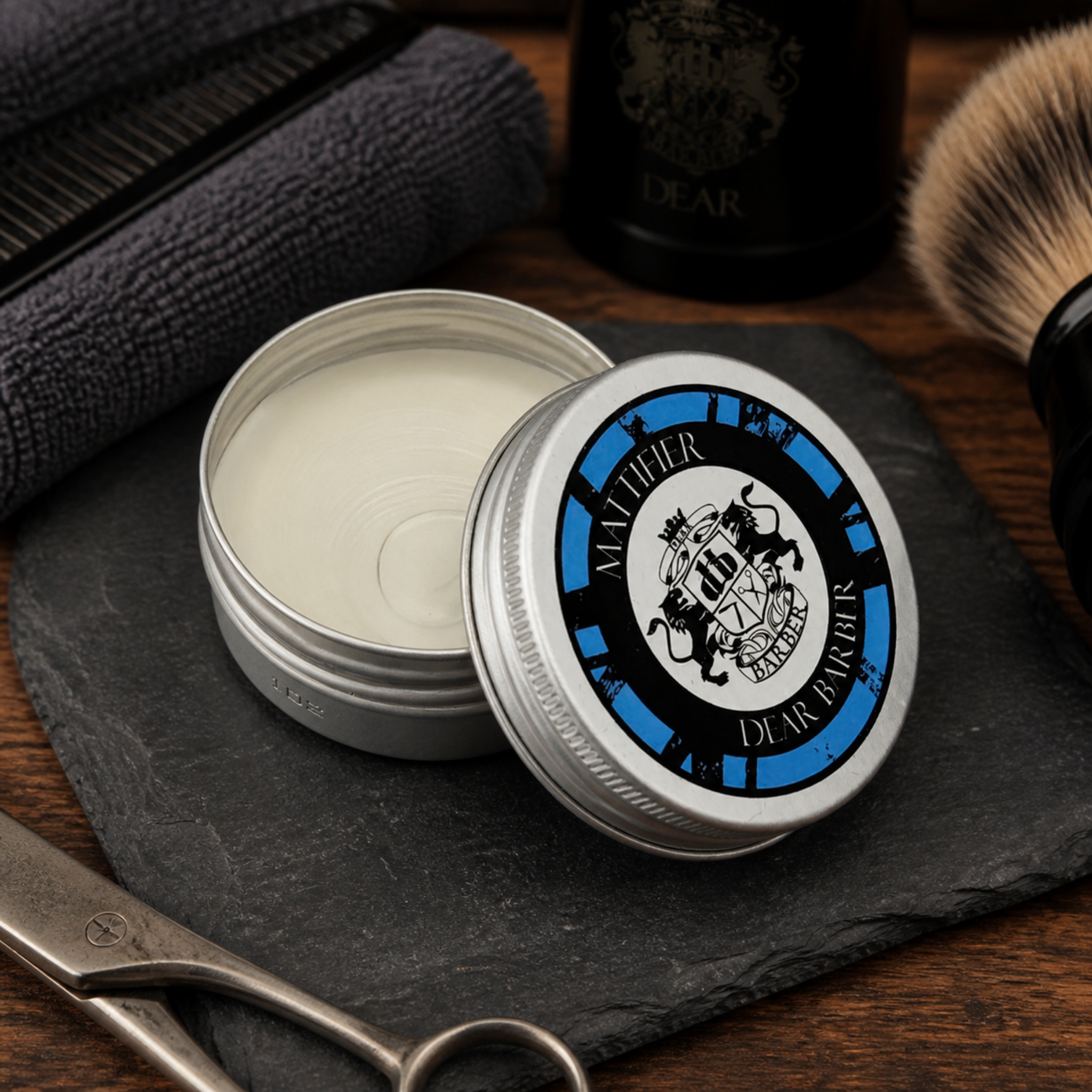 Dear Barber Mattifier 20ml with matte finish and textured flexible hold for fuller natural hairstyles. Shipped from St Ives, Cornwall.