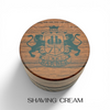 Dear Barber Shaving Cream 100ml in vintage style wood effect container on white background