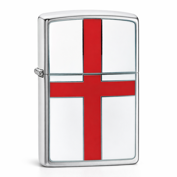English Flag Zippo windproof lighter with red and white St George’s Cross design