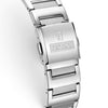 Close up of the stainless steel deployment clasp on the Festina On the Square men's bracelet watch.