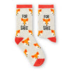 pair of For Fox Sake novelty socks laid flat showing full design

Image 4