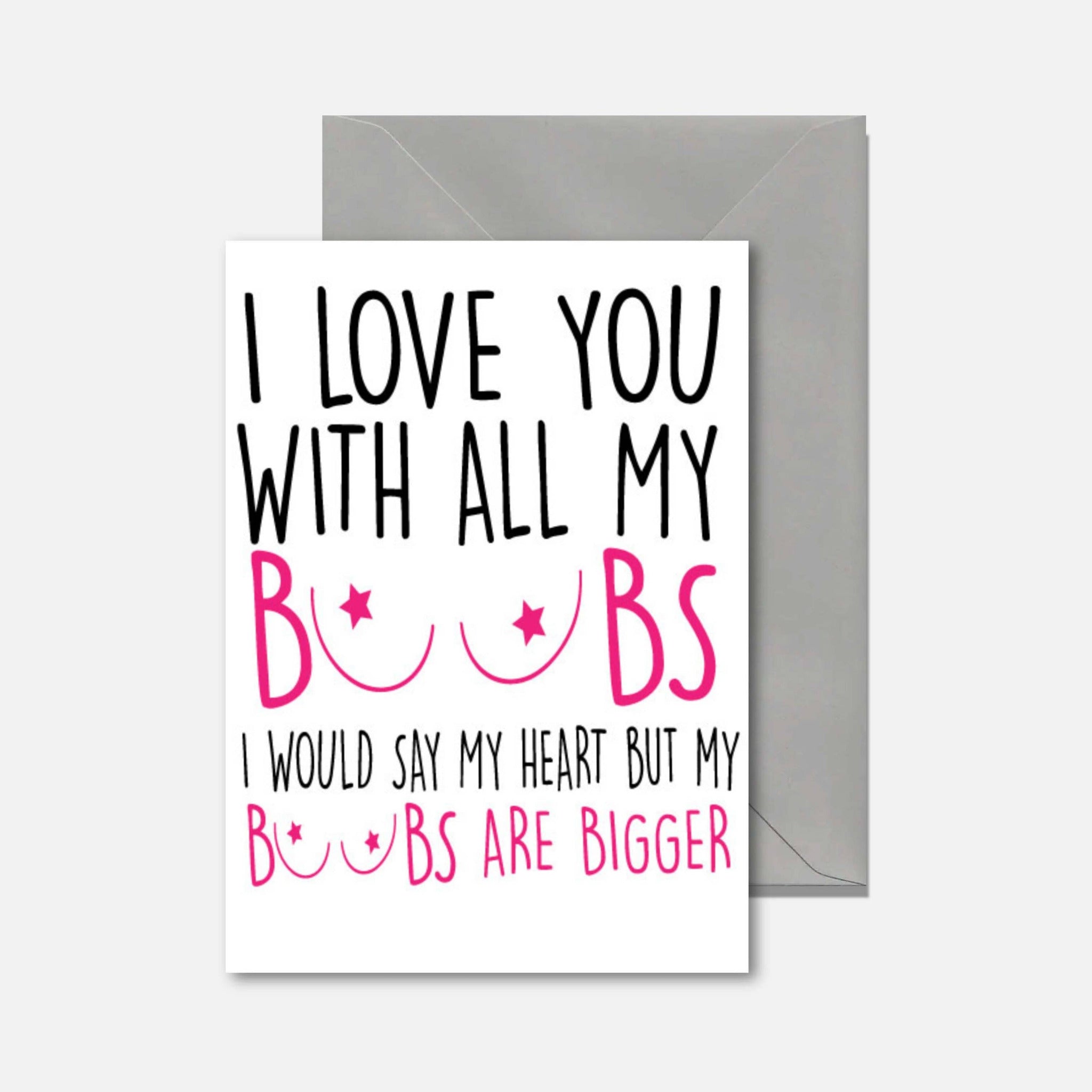 Funny birthday greeting card featuring the text 