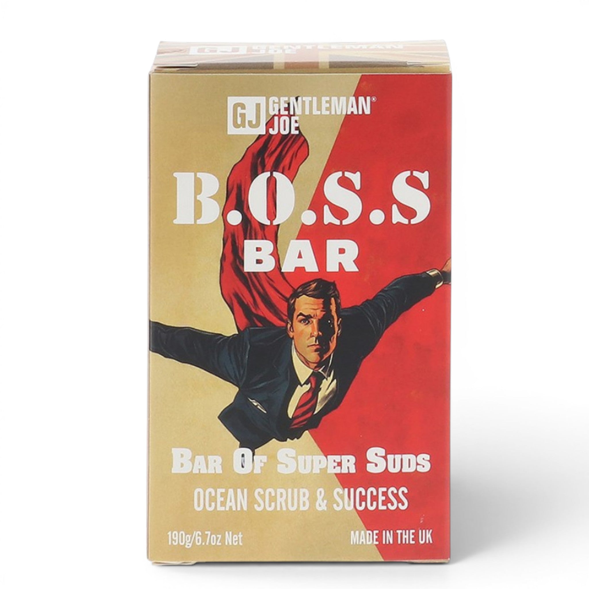 Gentlemen Joe B.O.S.S Bar Soap 190g ocean scrub and success on white background