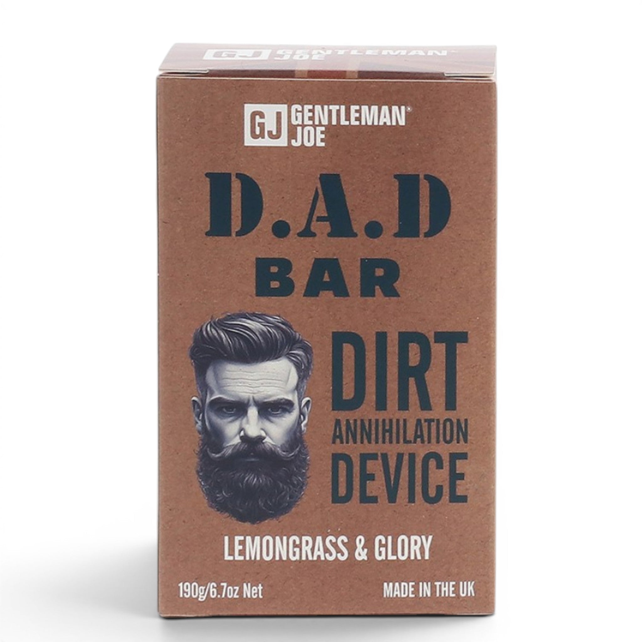 Gentlemen Joe D.A.D Bar Soap 190g lemongrass and glory on white background