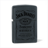 Jack Daniel’s Zippo 218 black matte windproof lighter with Old No.7 design
