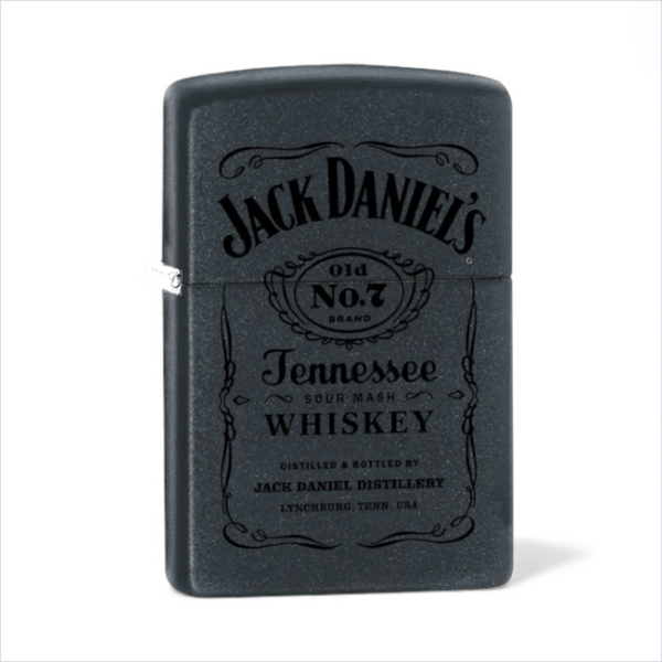 Jack Daniel’s Zippo 218 black matte windproof lighter with Old No.7 design