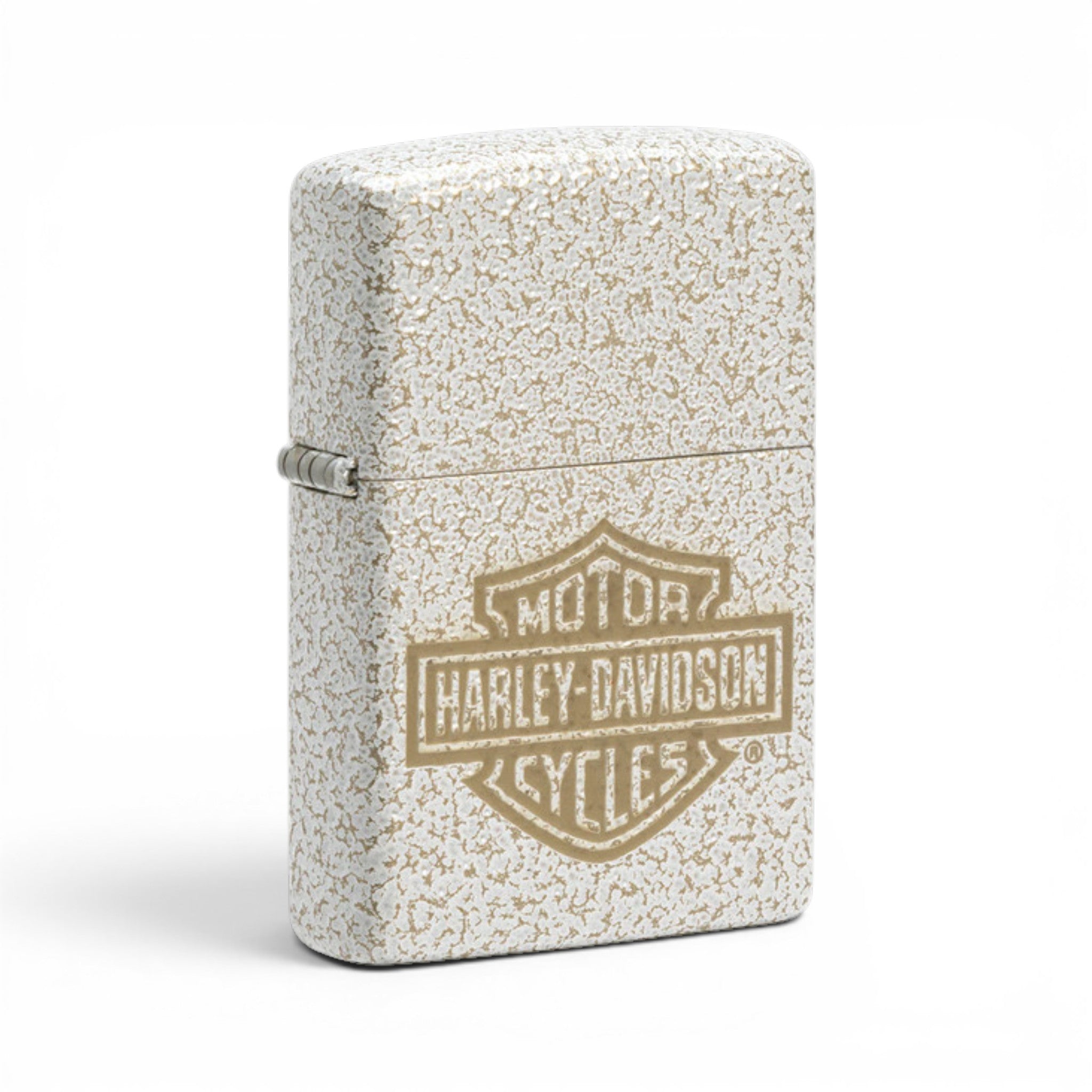 Mercury Glass Harley-Davidson Classic Logo Zippo windproof lighter with a laser engraved Bar and Shield emblem.