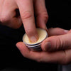 Applying Mo Bros Vanilla & Mango Beard Balm 25ml by fingertip