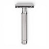 MÜHLE R89 chrome closed comb safety razor on white background