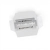 Single MÜHLE stainless steel double edge razor blade on white background