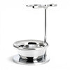 MÜHLE chrome shaving stand and bowl from the VIVO plum wood shaving set