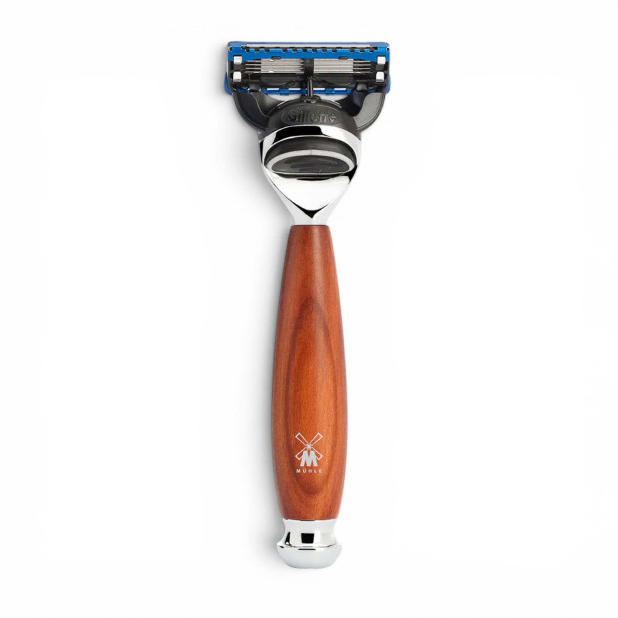 MÜHLE VIVO plum wood Gillette Fusion razor with chrome detailing