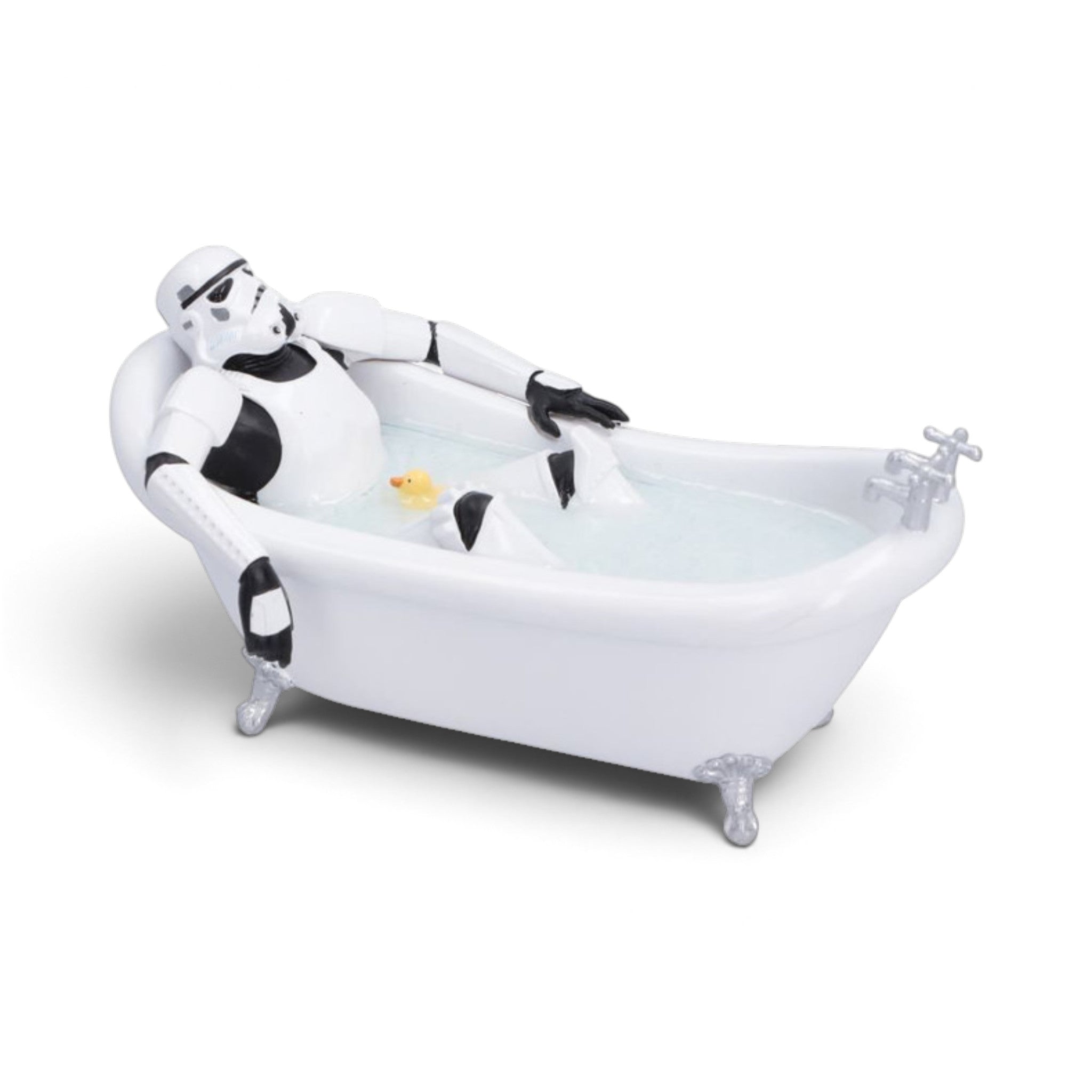 Official Original Stormtrooper Splish Splash 17cm polyresin figurine relaxing in a bathtub with rubber duck