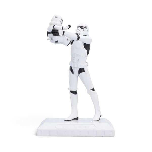 Original Stormtrooper Who’s the Daddy 18.5cm figurine holding a baby Stormtrooper