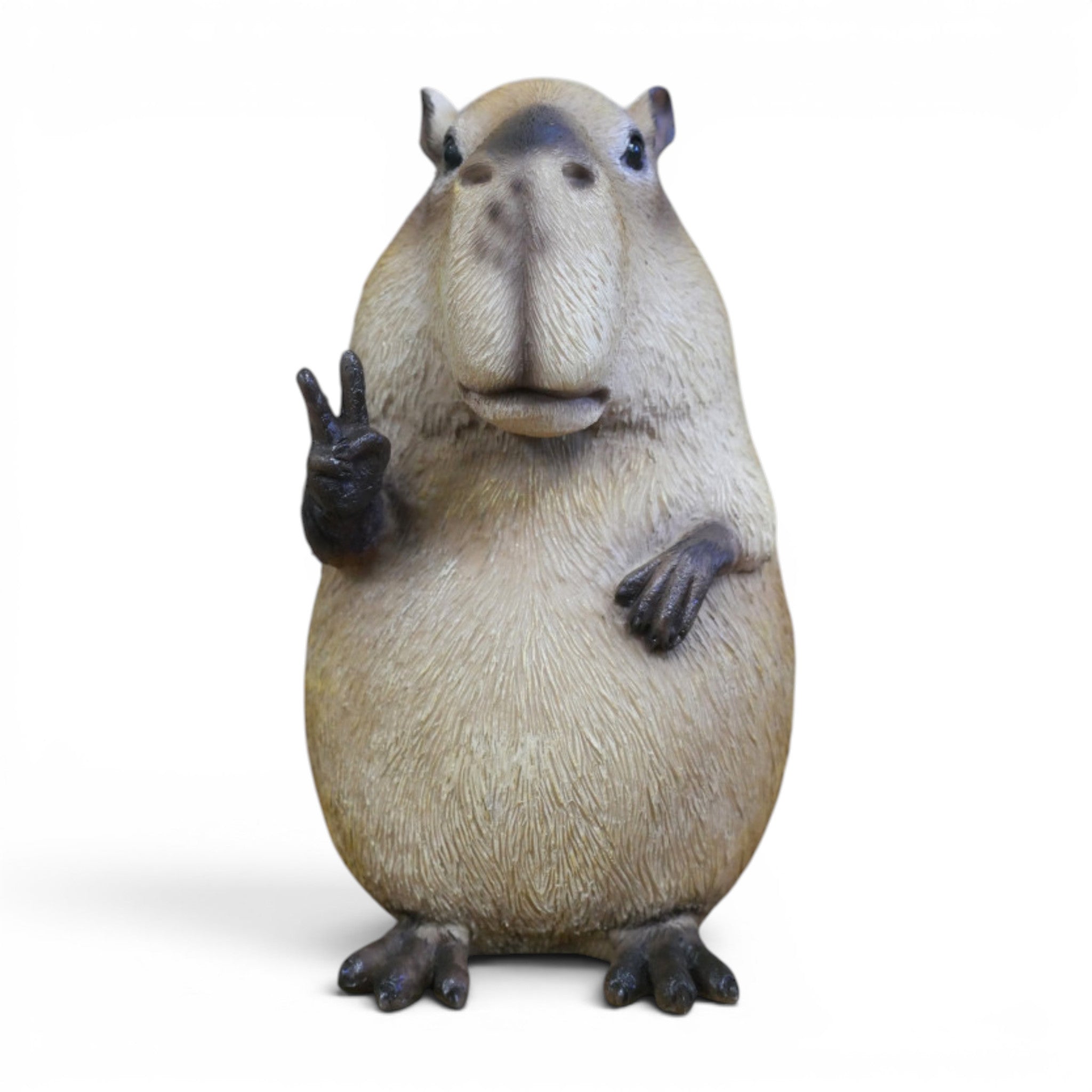 peace sign capybara ornament beer garden lifestyle