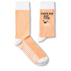 pair of I Love My Pug novelty socks laid flat showing full design