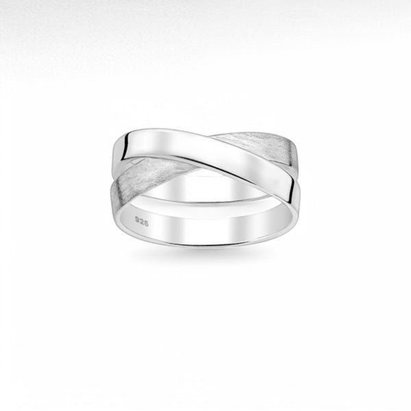 Sterling Silver Matte and Polished Ring