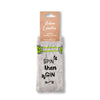 ladies novelty spin then gin socks with retail tag