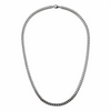 5mm stainless steel curb chain necklace full view on white background