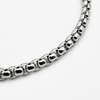 Close up of stainless steel 6mm rounded box chain showing rounded links