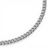 close up of 7mm stainless steel curb chain links showing matte and polished finish