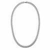 7mm stainless steel curb chain necklace full view on white background