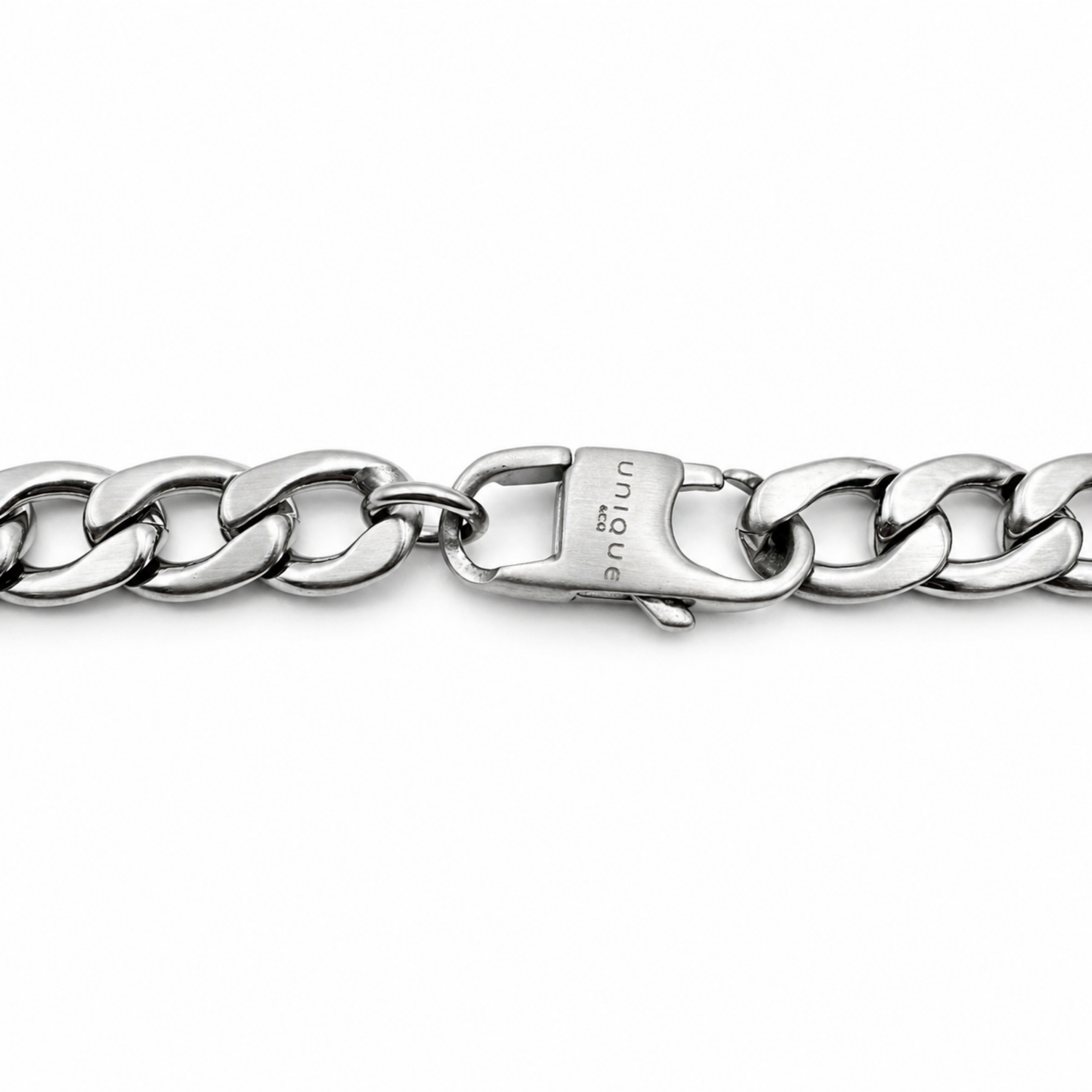 Stainless Steel 7mm Matte Curb Chain Necklace