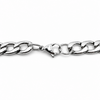 Stainless steel curb chain necklace clasp detail secure fastening