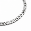 Close up detail of 9mm stainless steel curb chain links polished finish