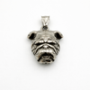 Stainless Steel Bulldog Head Pendant Necklace Optional 3mm Chain