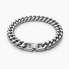 Stainless steel 10mm curb chain bracelet with flat links and high polish finish